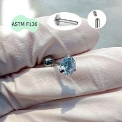 Khuyên tai titanium đính đá nhiều size