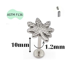 Khuyên Titan mặt đá đu đủ - 3 size