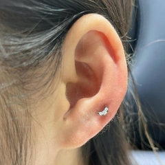 Hoa tai đá mặt trăng mini - 1.2*10mm - Titan