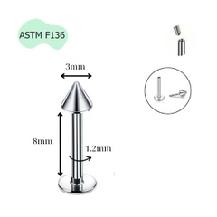 Khuyên hình nón cơ bản Titan - Có 2 size - Phù hợp nhiều vị trí