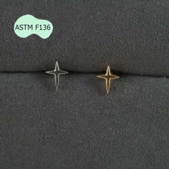 Khuyên tai kiểu dáng ngôi sao basic - Titan - 1.2*8mm