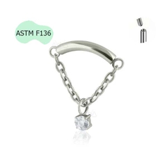 Bông tai đính đá Zircon thời trang Unisex - Titanium