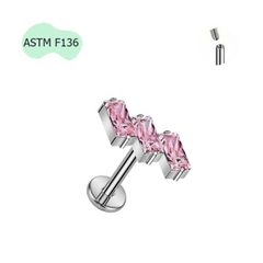Hoa tai thạch anh nhân tạo - Titanium - 3 màu