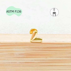 Bông tai trái tim Titan 1.2*8mm, có 2 màu