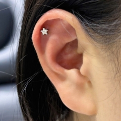 Khuyên tai ngôi sao đính đá Titan 4 màu - Hàng chất lượng