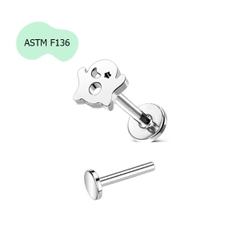 Titanium / Khuyên thẳng vô diện 1.2*8mm