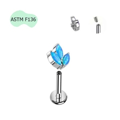 Hoa tai hình nụ bông sen xinh xắn - 2 màu - titanium