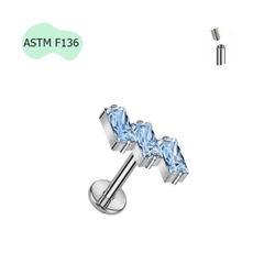 Hoa tai thạch anh nhân tạo - Titanium - 3 màu