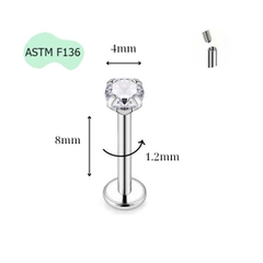 Khuyên thẳng cơ bản ren trong 16 size - Titan
