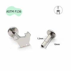Bông tai Titan hình mèo con - Có 4 kiểu  - 1.2*10mm