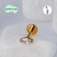 Bông tai đá pha lê nhân tạo - Titanium - Có 2 màu