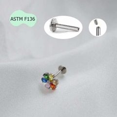 Bông hoa lục sắc - Không xỉn màu - Titanium - 2 màu
