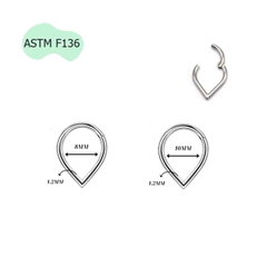 Khuyên tai Titan hình giọt nước - Phù hợp nhiều vị trí