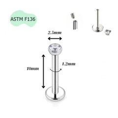 Khuyên cơ bản titanium ren trong - Có 4 size