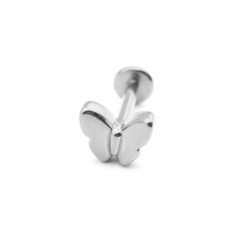 Bông tai bươm bướm Thép 316L, 2 màu - 1.2*10mm