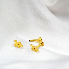 Khuyên tai con rắn basic - Thép y tế - 2 màu