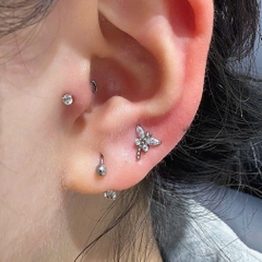 Khuyên tai Dragon Fly Titanium - 1.2*8mm