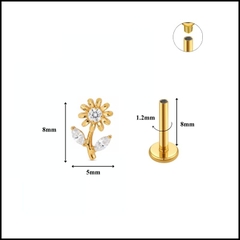 Titanium / ok365 hoa mặt trời - 2 màu - 1.2*8mm