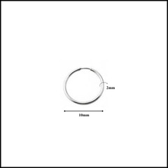 Khuyên tai bạc mỏng - Thép không gỉ