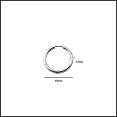 Khuyên tai bạc mỏng - Thép không gỉ