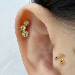 Khuyên tai ngọc EMERALD 3 màu - Khuyên tai giá rẻ