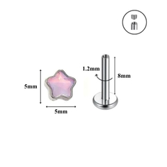 Khuyên tai ngôi sao đá ánh trăng / Titan - 5 màu - Unisex