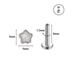 Khuyên tai ngôi sao đá ánh trăng / Titan - 5 màu - Unisex