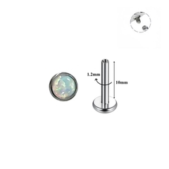 Khuyên tai Titan F136 đá bo opal màu hot - 3 màu