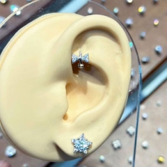 Hợp kim / Khuyên tai Sao biển 0.8*6mm