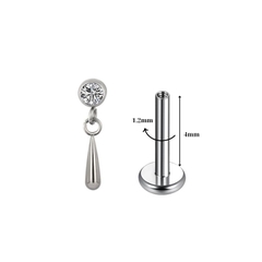 Khuyên tai Titan F136 kèm pk giọt nước