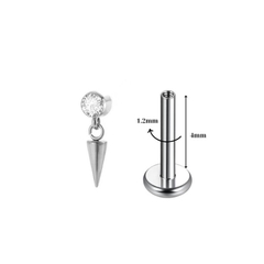 Khuyên tai Titan F136 kèm pk hình nón