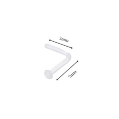 Khuyên thủy tinh chữ L giấu lỗ xỏ - Có 2 size