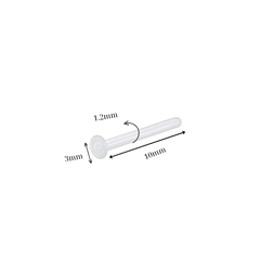 Khuyên thủy tinh giấu lỗ xỏ (đầy đủ size, màu sắc)