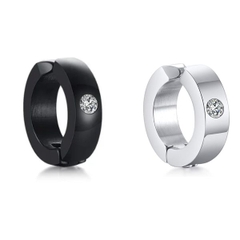 Khuyên tròn đính hạt không cần xỏ 8mm - Thép không gỉ