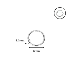 Khuyên tròn Titanium F136 (Silver), đầy đủ size