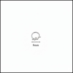 Khuyên tròn Snake 1.2*8mm - 2 màu/Thép không gỉ