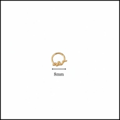 Khuyên tròn Snake 1.2*8mm - 2 màu/Thép không gỉ