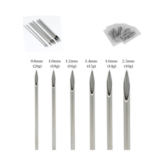 [Bán lẻ] Kim xỏ khuyên đầy đủ size (kim cứng dùng một lần)