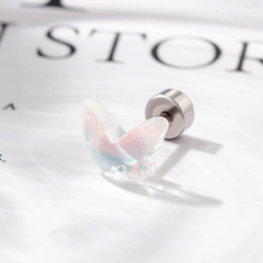 Khuyên bướm pha lê / Hợp kim - 2 màu