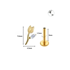 Titanium / Little Tulip - 1.2*8mm - 2 màu