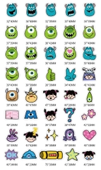 Set 40 sticker hoạt hình Disney - Monsters