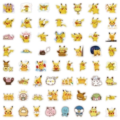 Set 60 miếng dán hoạt hình Pokemon - PIKACHU đáng yêu