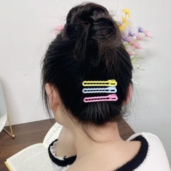 Set kẹp tóc mỏ vịt gợn sóng 6cm - 4 màu dễ thương