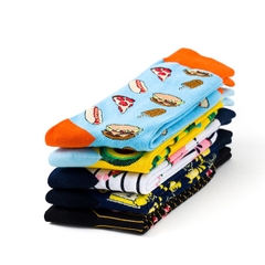 Tất unisex giá rẻ phối họa tiết đồ ăn, mang bảo vệ chân