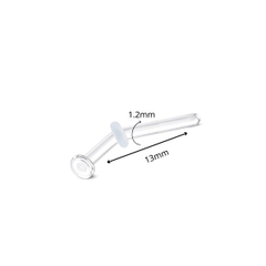 Khuyên thủy tinh cong dùng được nhiều vị trí - 1.2*11*3mm