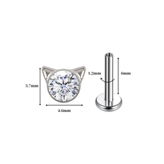 Titanium F136 Sparkly Kitten - 6 màu (đã kèm thân khuyên)