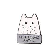 Trâm cài áo hình con mèo NOT TODAY SATAN