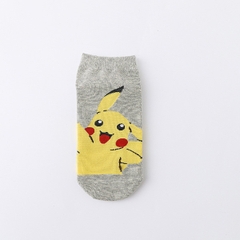 Vớ (tất) cổ ngắn màu xám hoạt tiết Pikachu - Giá tốt nhất
