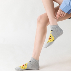 Vớ (tất) cổ ngắn màu xám hoạt tiết Pikachu - Giá tốt nhất