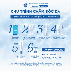 Gel rửa mặt sạch sâu dành cho da dầu mụn Actidem Derma pH Gel Cleanser 150ml